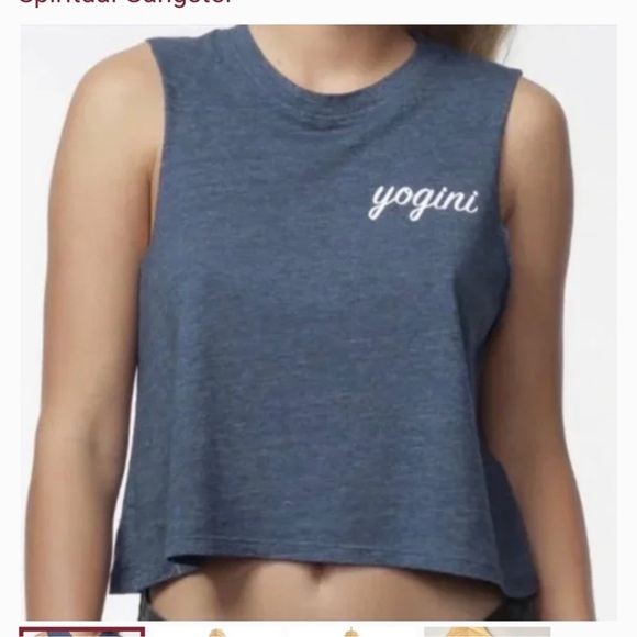Spiritual Gangster Yogini Crop Top Blue Size XS - Picture 7 of 7